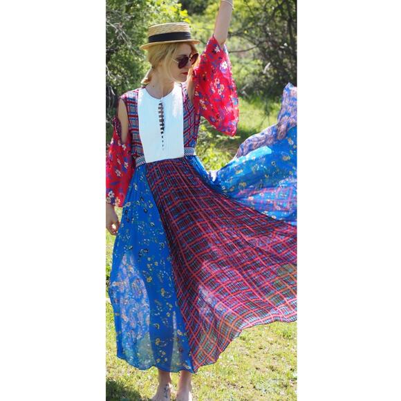 ZARA contrast printed dress -Size M - Picture 4 of 6